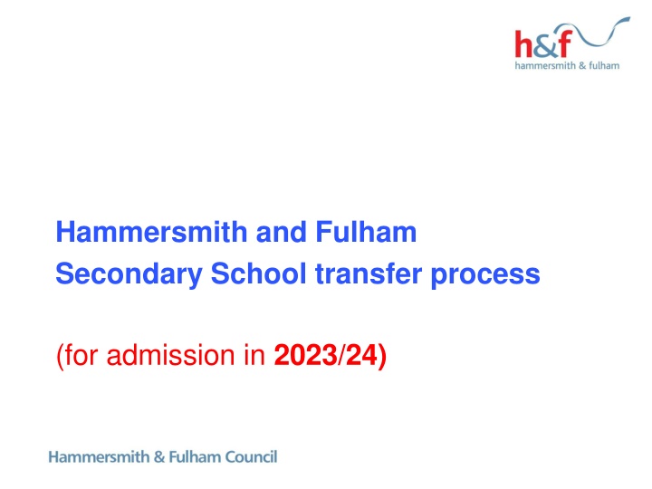 hammersmith and fulham secondary school transfer