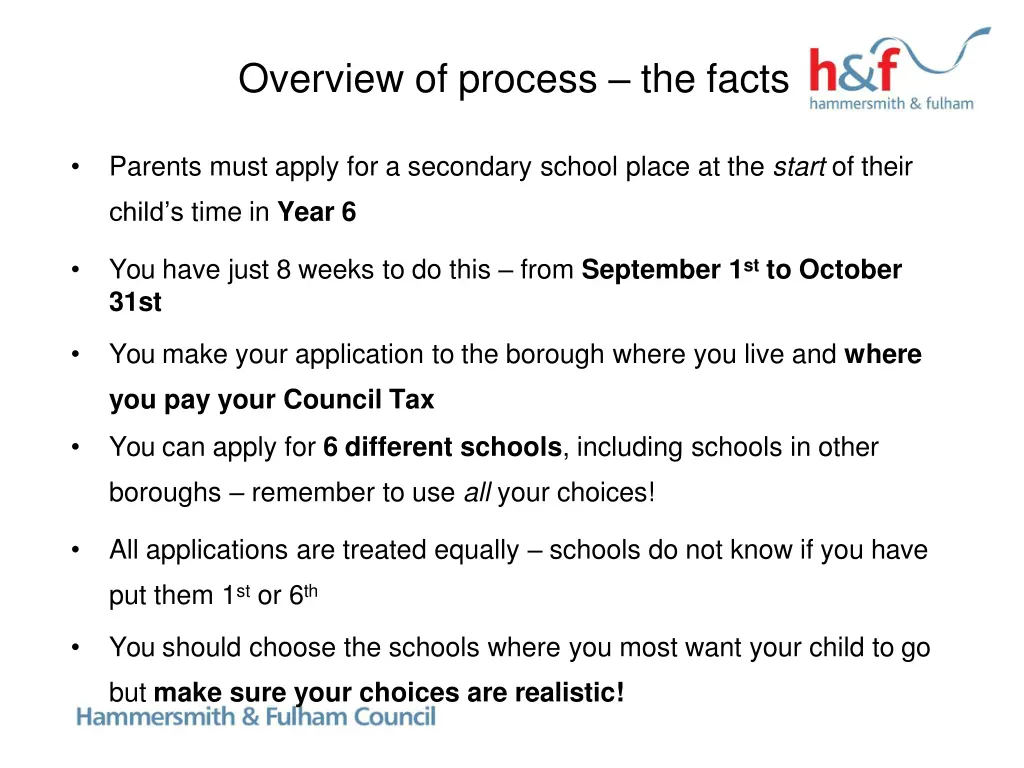 overview of process the facts