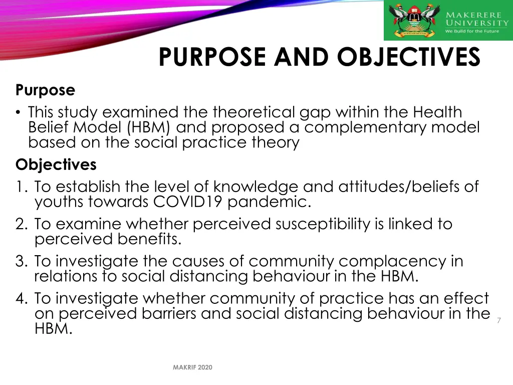 purpose and objectives