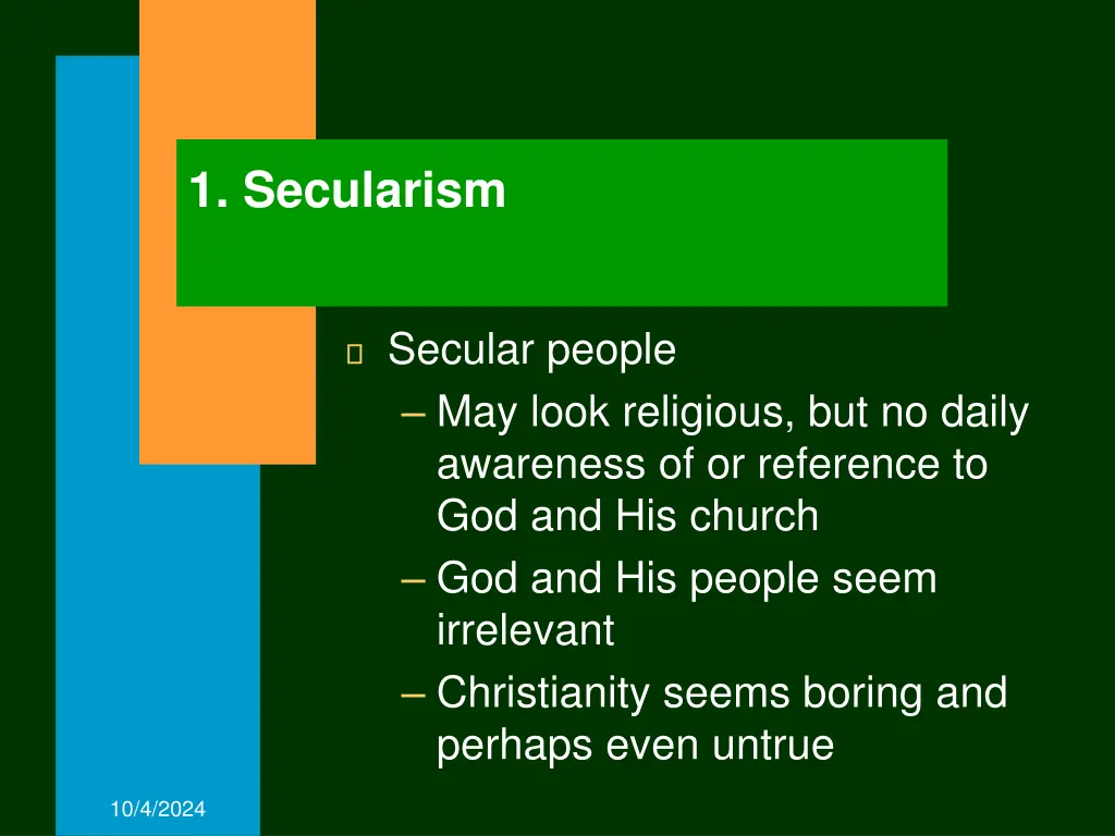 1 secularism