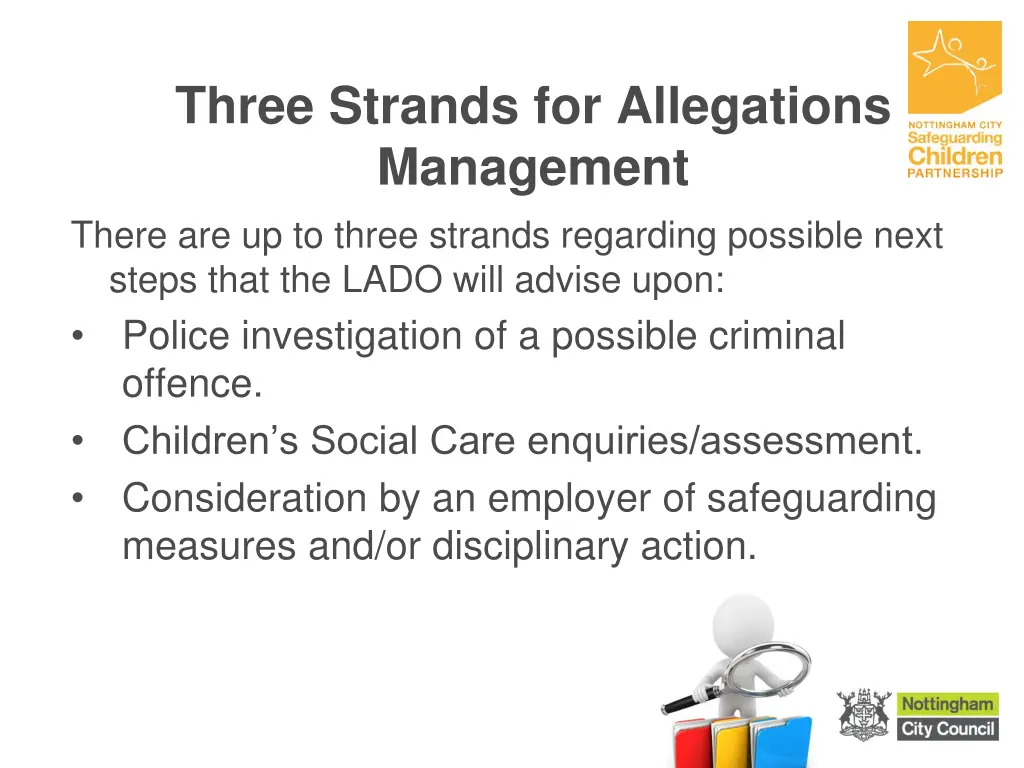 three strands for allegations management