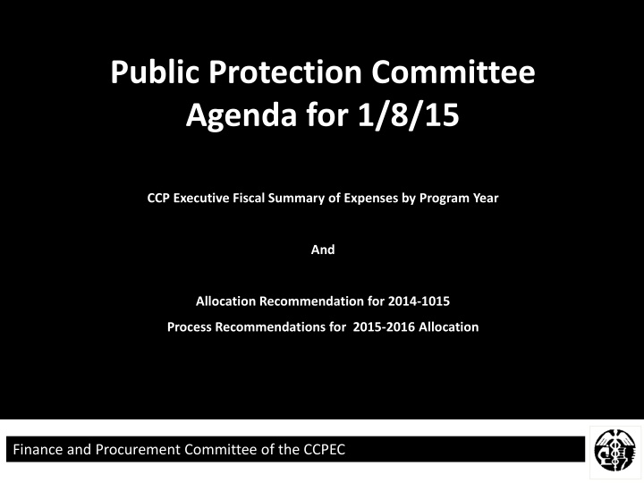 public protection committee agenda for 1 8 15