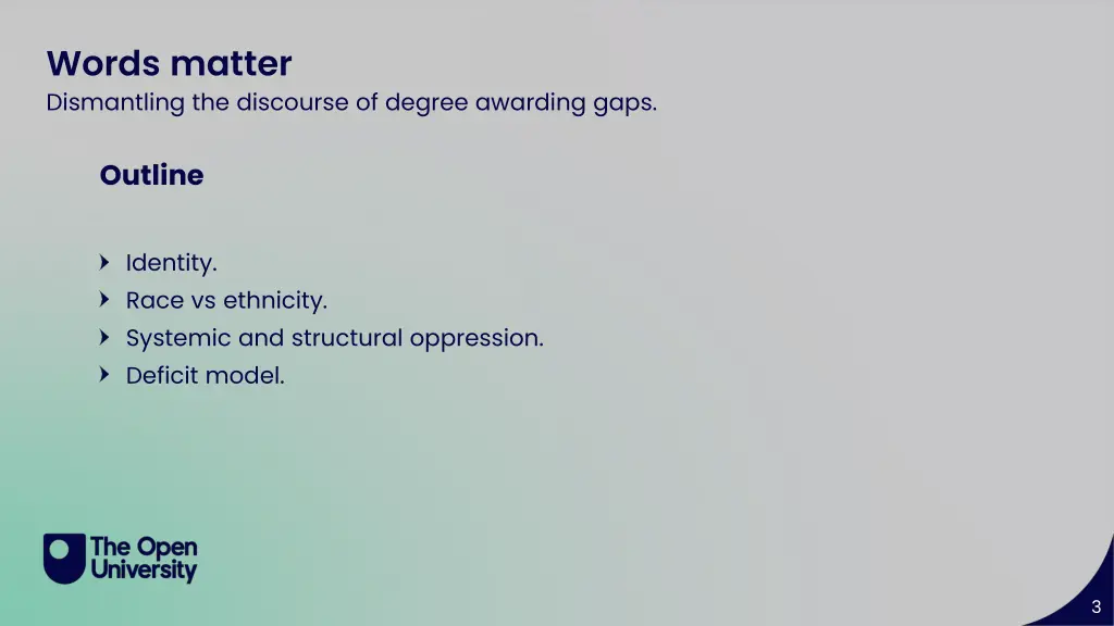 words matter dismantling the discourse of degree 1