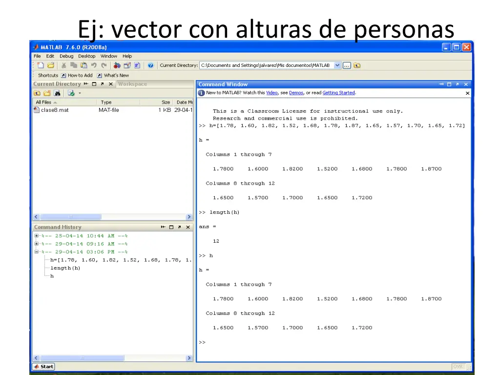 ej vector con alturas de personas