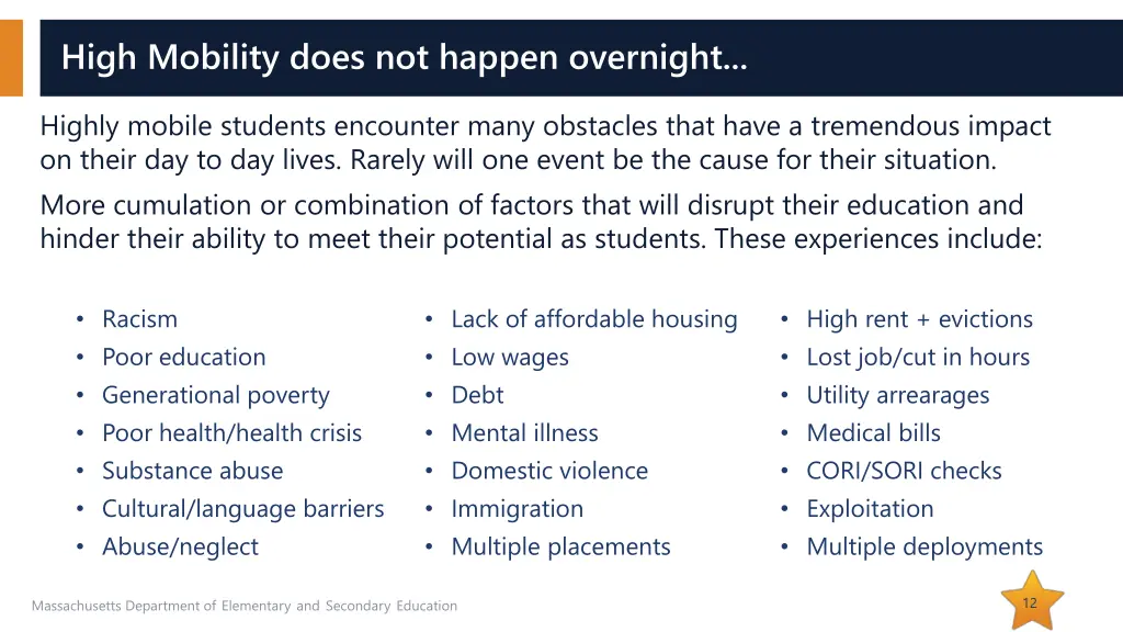 high mobility does not happen overnight