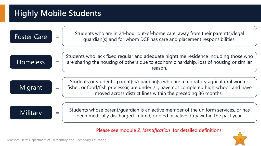 highly mobile students