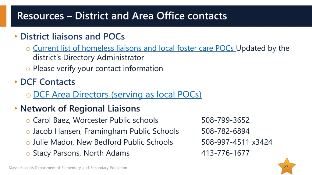 resources district and area office contacts