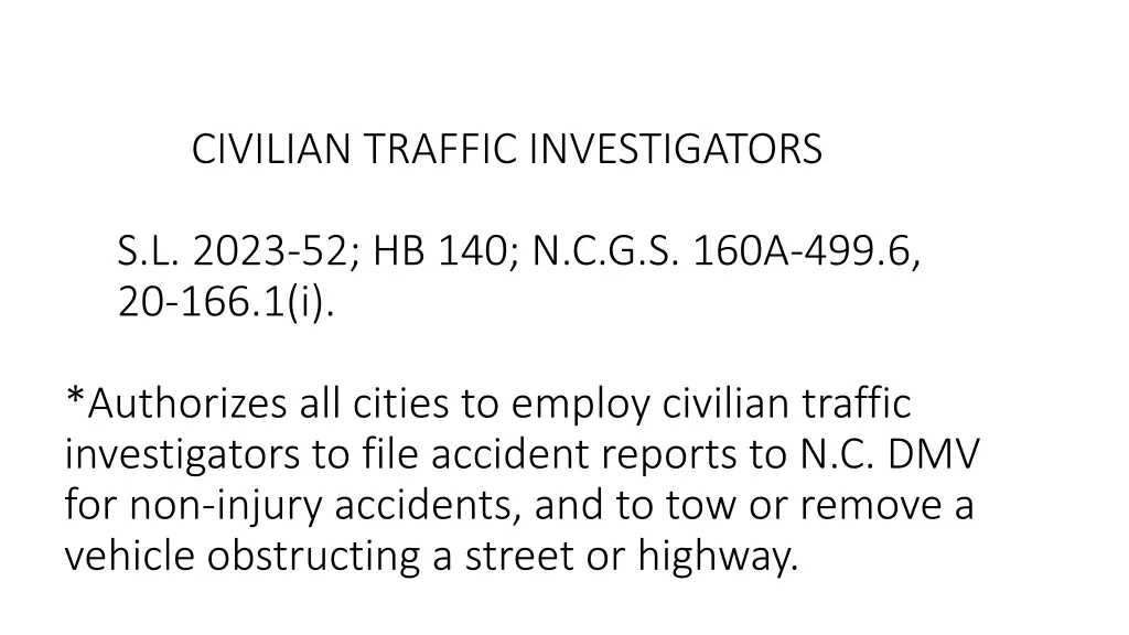 civilian traffic investigators