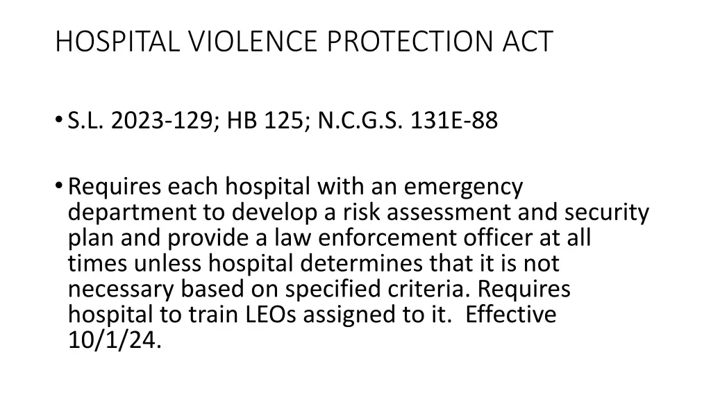 hospital violence protection act