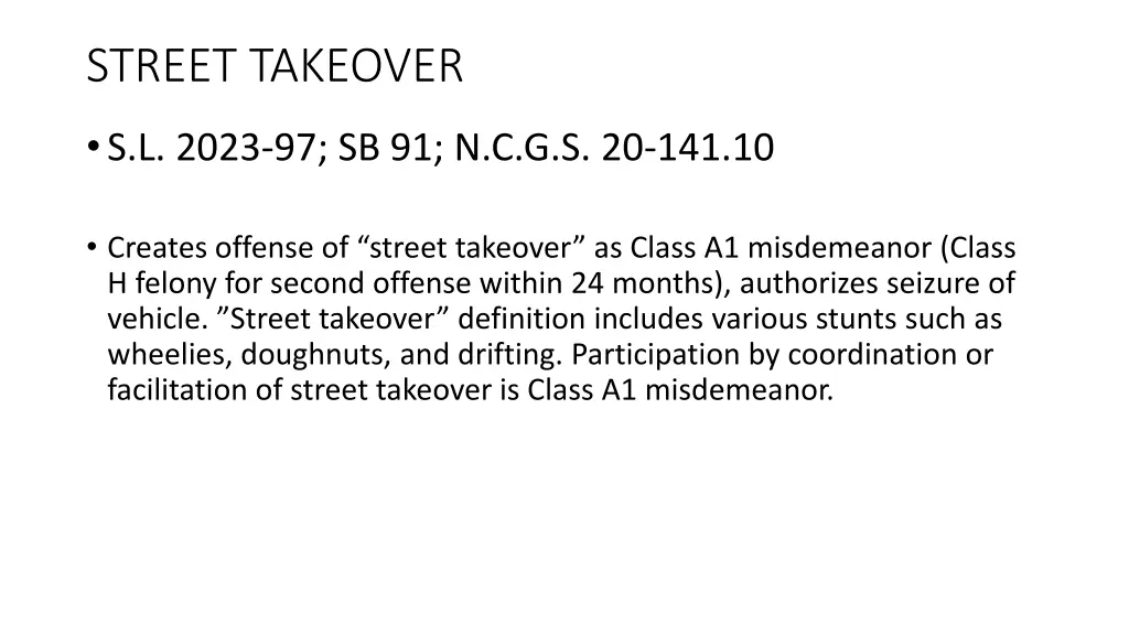 street takeover