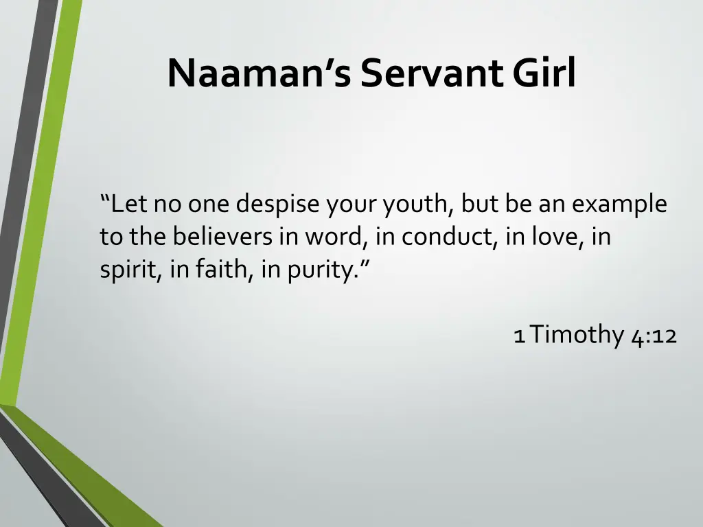 naaman s servant girl