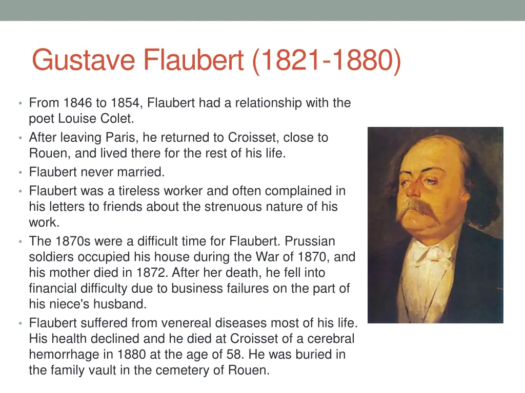 gustave flaubert 1821 1880 1