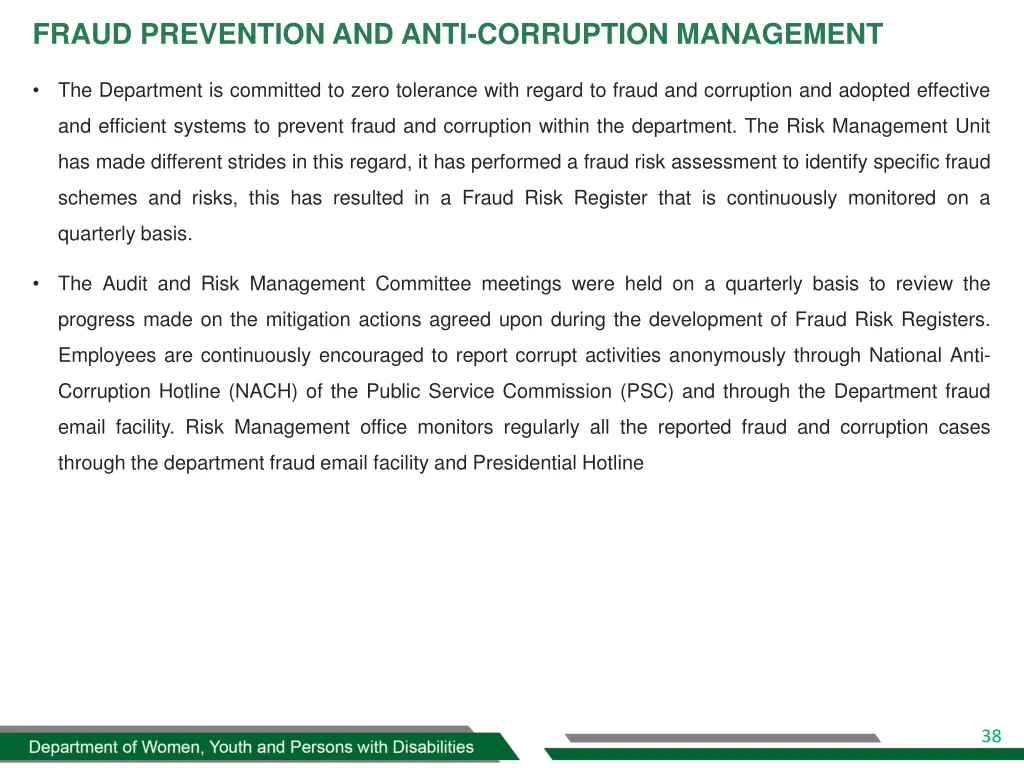 fraud prevention and anti corruption management