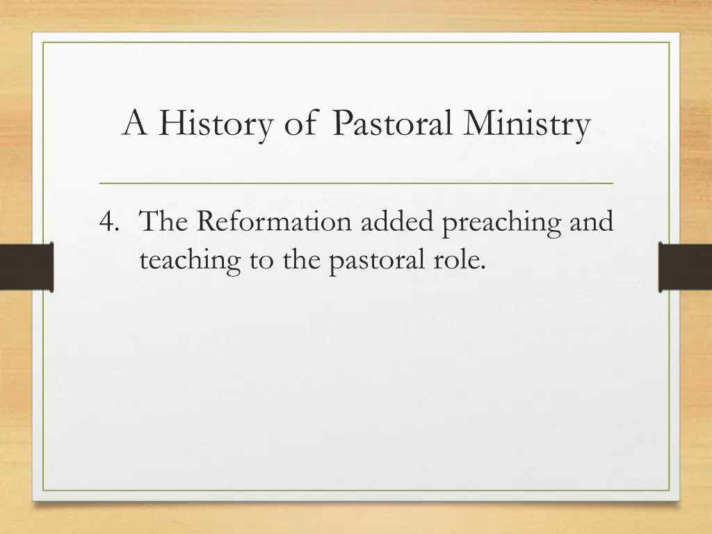 a history of pastoral ministry 1