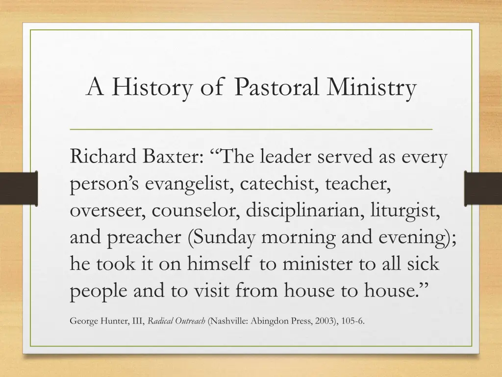 a history of pastoral ministry 2