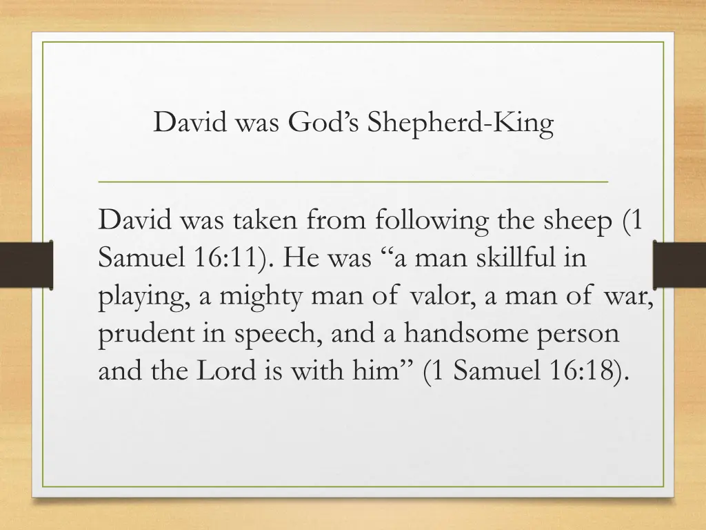 david was god s shepherd king