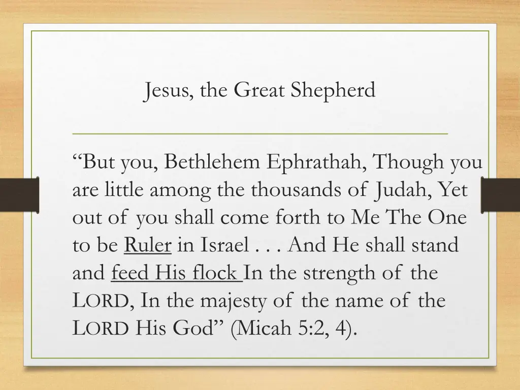 jesus the great shepherd