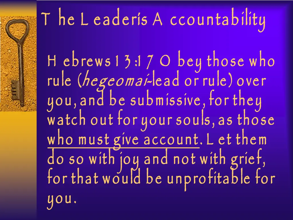 t he l eader s a ccountability