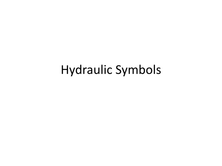 hydraulic symbols