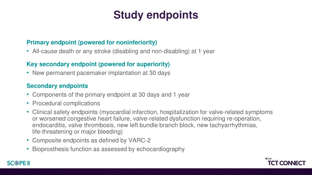 study endpoints