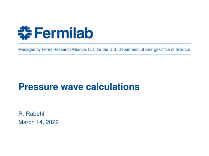 pressure wave calculations