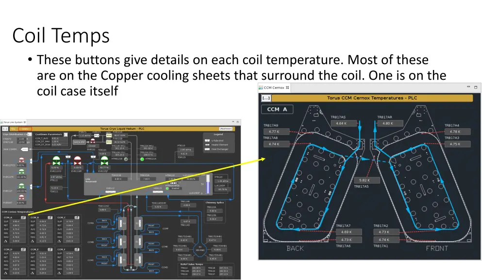 coil temps these buttons give details on each