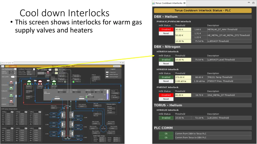 cool down interlocks this screen shows interlocks