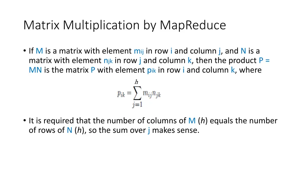 matrix multiplication by mapreduce