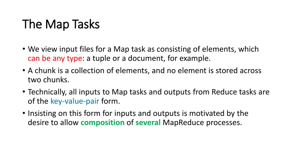 the the map map tasks