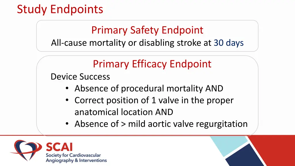 study endpoints