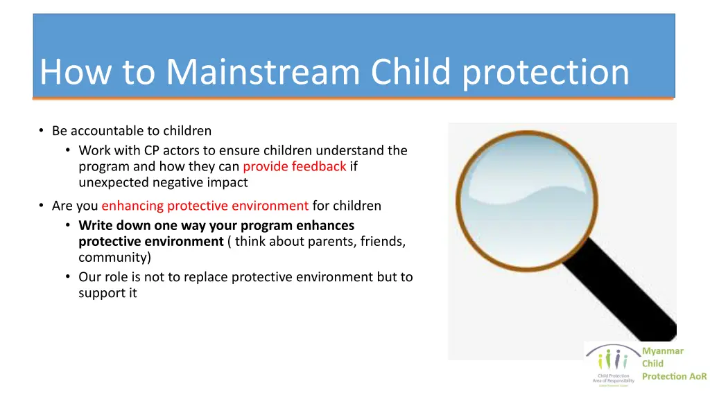 how to mainstream child protection 1