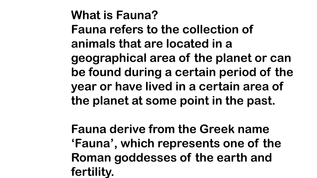 what is fauna fauna refers to the collection