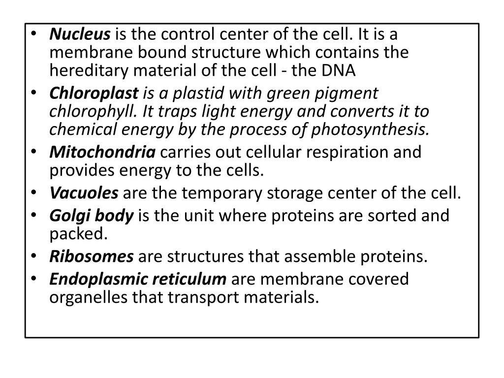 nucleus is the control center of the cell