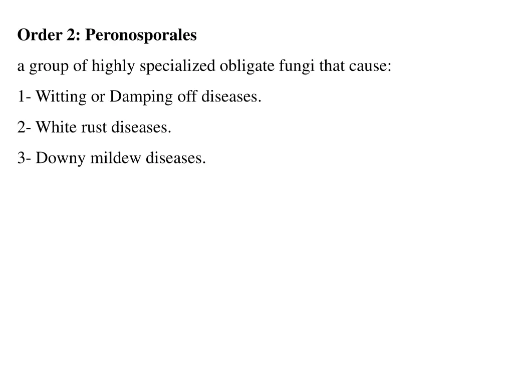 order 2 peronosporales