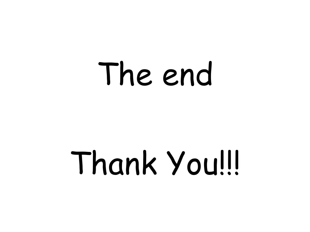 the end