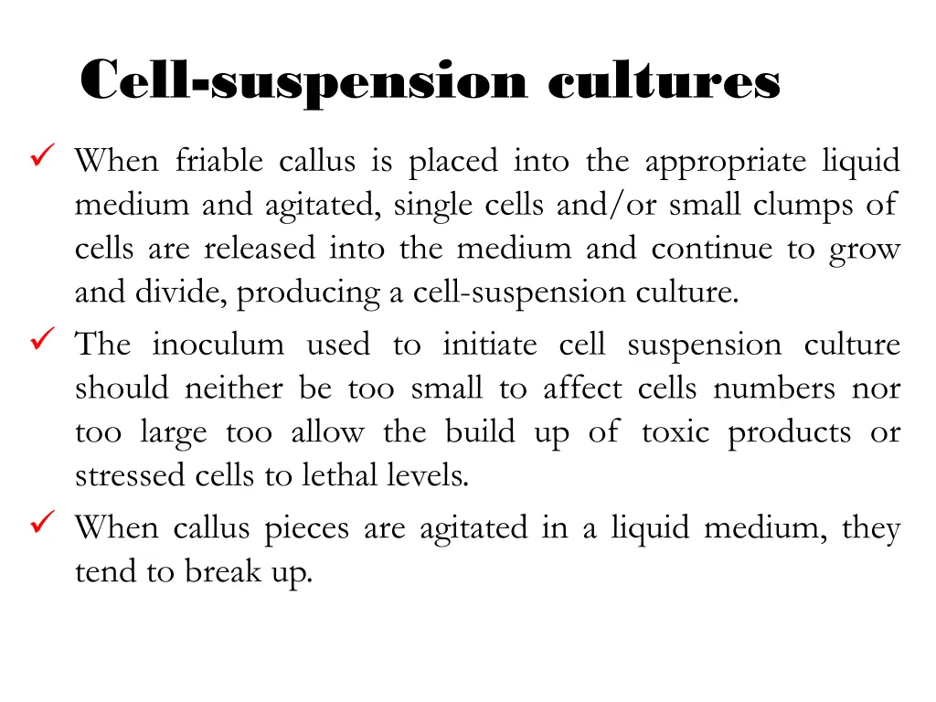 cell suspension cultures