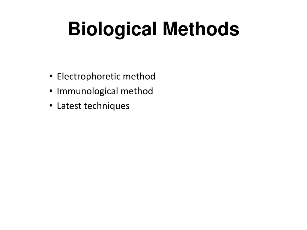 biological methods