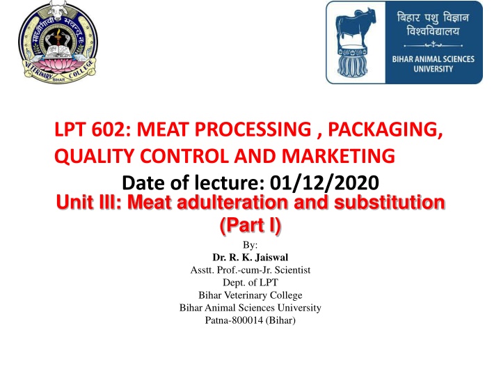 lpt 602 meat processing packaging quality control