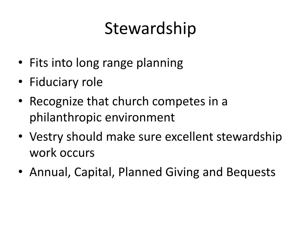 stewardship