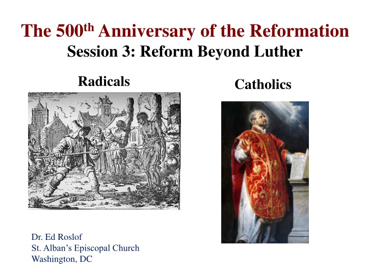 the 500 th anniversary of the reformation session