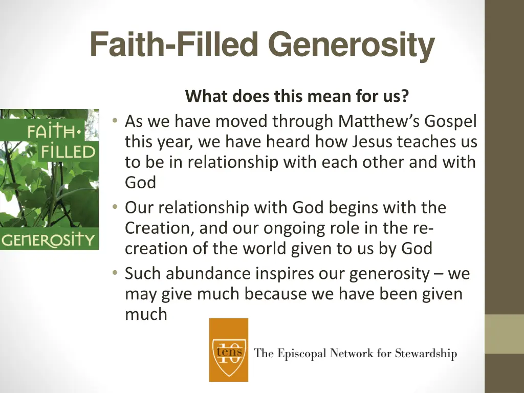 faith filled generosity 1