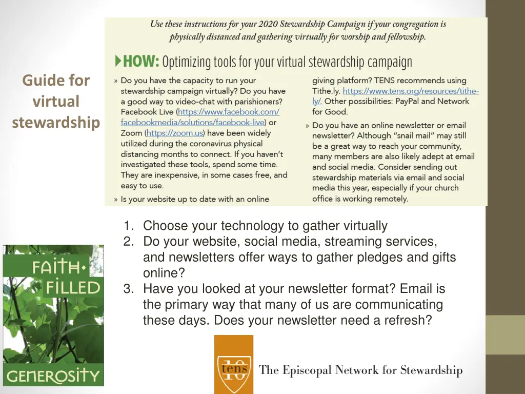 guide for virtual stewardship