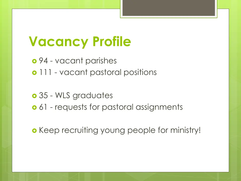 vacancy profile