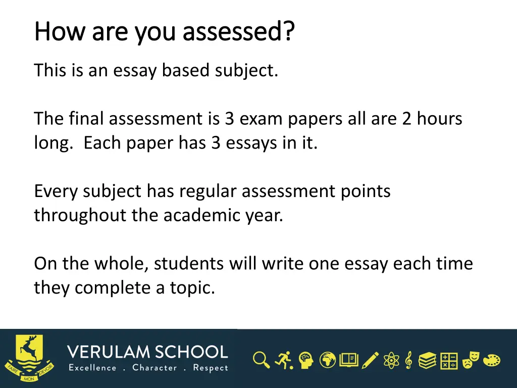 how are you assessed how are you assessed