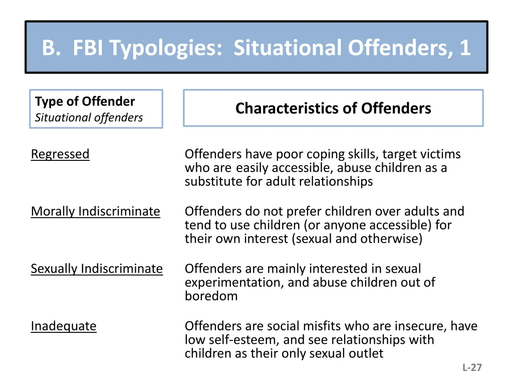 b fbi typologies situational offenders 1