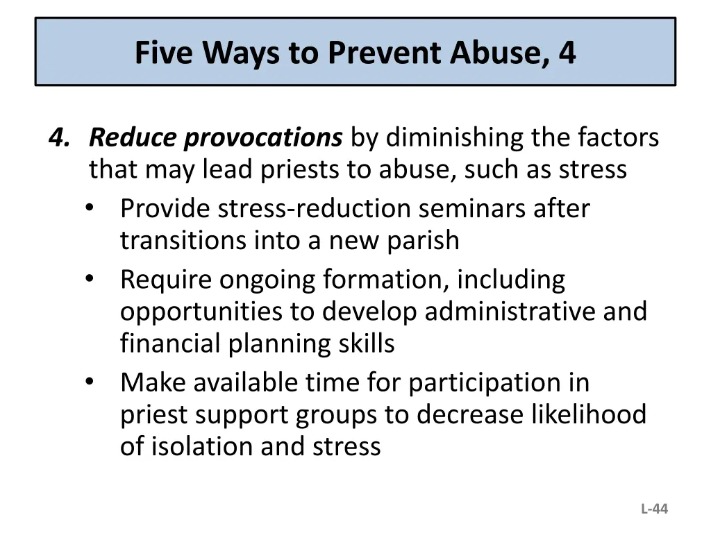 five ways to prevent abuse 4