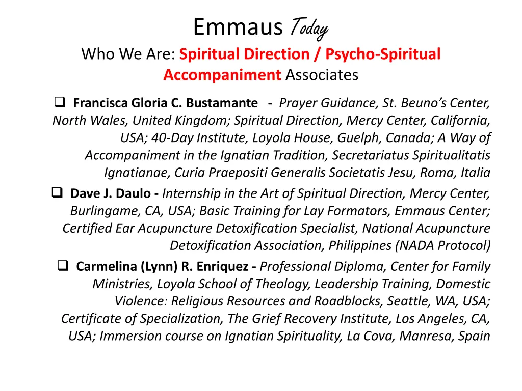 emmaus today 6