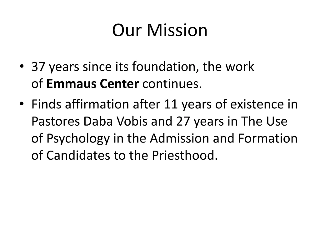 our mission