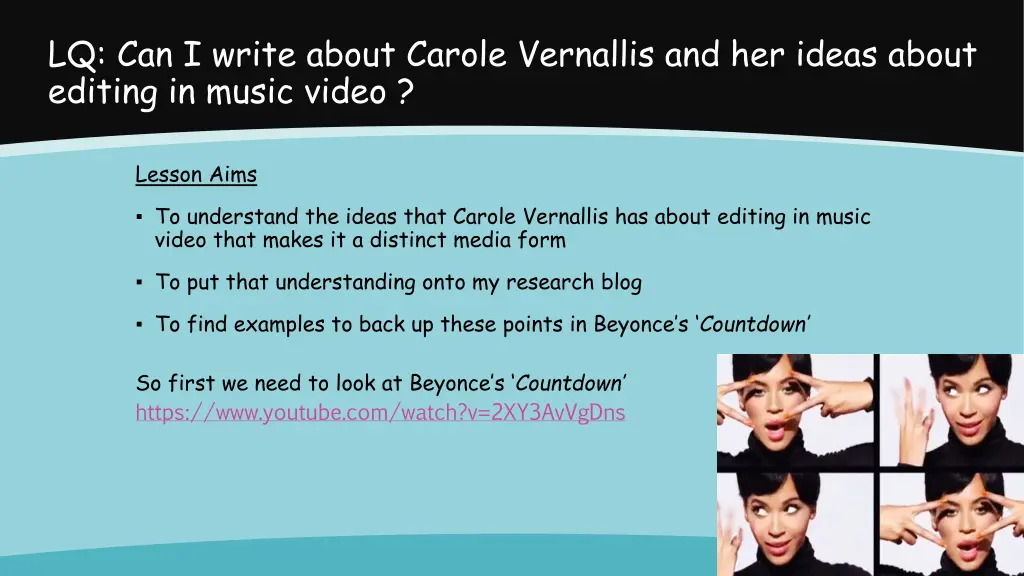 lq can i write about carole vernallis