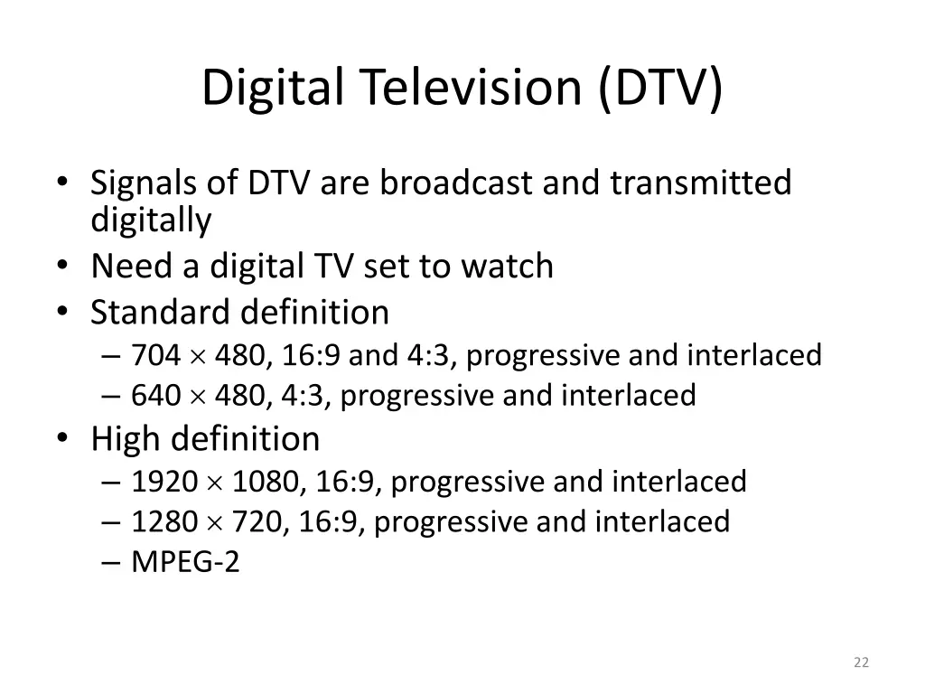 digital television dtv